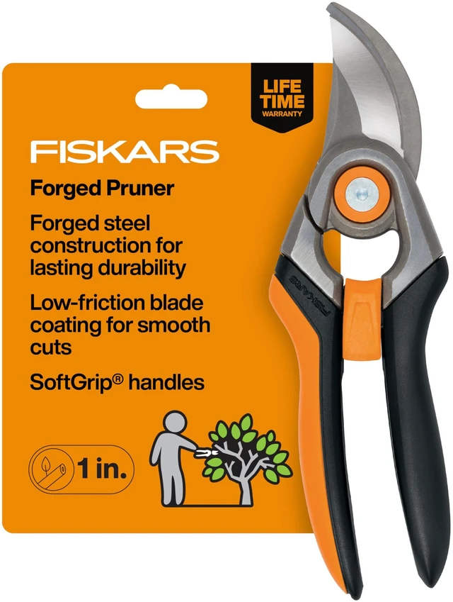 Main image of Forged Steel Bypass Pruning Shears, 1" Cut Capacity Garden Clippers | SoftGrip Handle Garden Clippers, Rust-Resistant & Low-Friction Coating Steel Blades for Branches & Stems