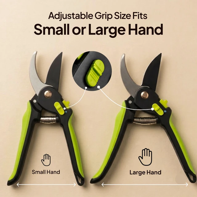 Alt view image 4 of 7 - 8.5" Professional Pruning Shears, Garden Clippers - Cuts 3X Easier Sharp Japanese Blade, Arthritis Friendly Garden Scissors for Seniors, Bonsai Cutters