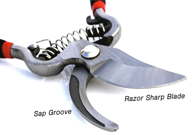 Alt view image 2 of 7 - Classic Bypass Pruning Shears Clippers Heavy Duty Forged Steel Garden Pruners Safety Lock Non Slip Comfort Grips Cuts up to 1 Diameter Professional Bypass Pruners for Gardening