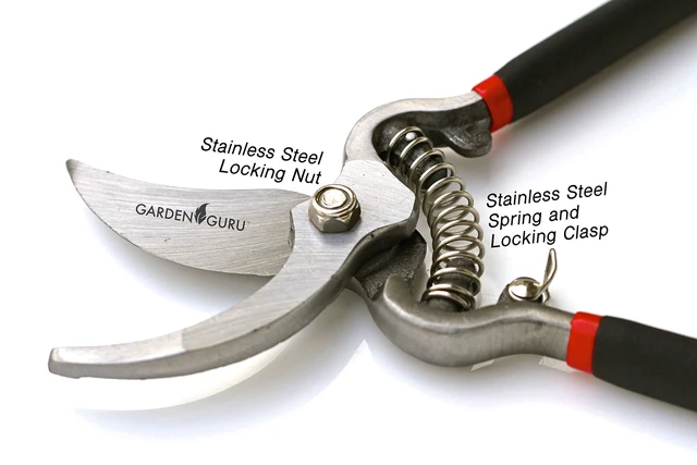 Alt view image 4 of 7 - Classic Bypass Pruning Shears Clippers Heavy Duty Forged Steel Garden Pruners Safety Lock Non Slip Comfort Grips Cuts up to 1 Diameter Professional Bypass Pruners for Gardening