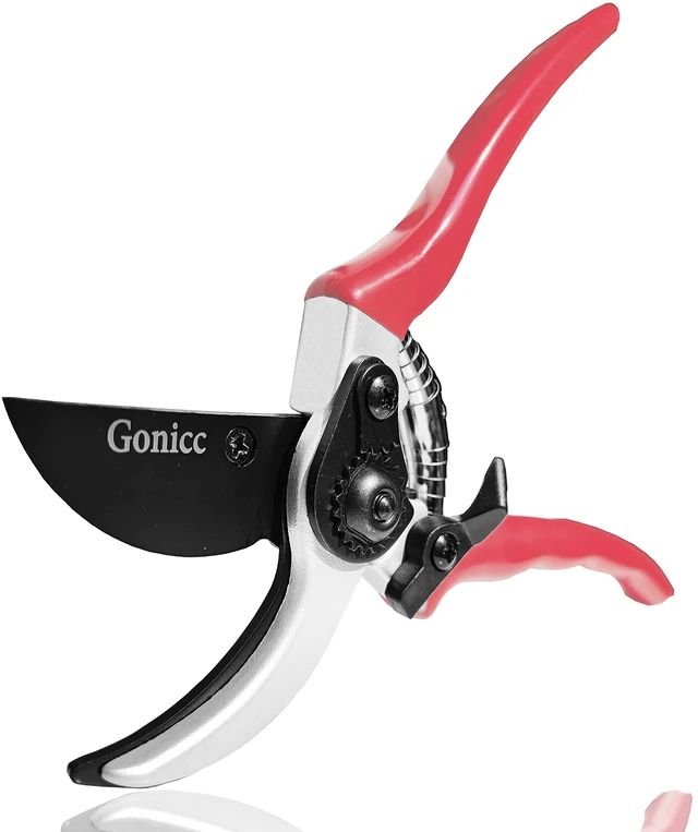 Main image of 8" Professional Sharp Bypass Pruning Shears (GPPS-1002) | Arthritis Friendly Garden Scissors & Plant Clippers, Sap Groove Design, Effortlessly Prunes 3/4" Branches.