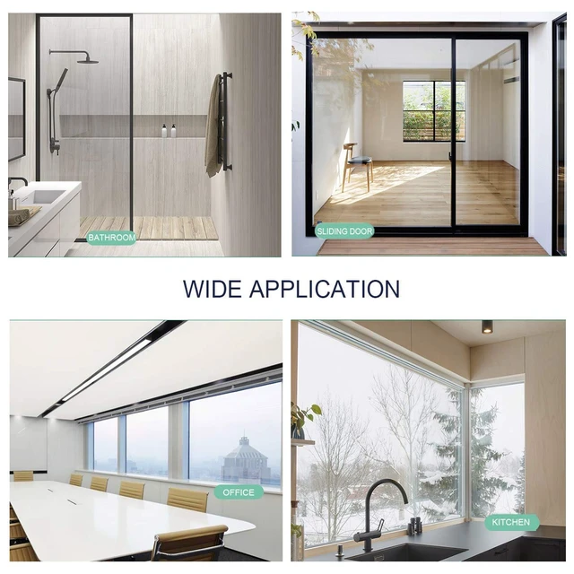 Alt view image 6 of 7 - 0.05mm Clear Window Security Film Adhesive Anti Shatter Heat Control Safety Window Glass Protection Sticker for Home and Office, 17.7inch x 8.2feet