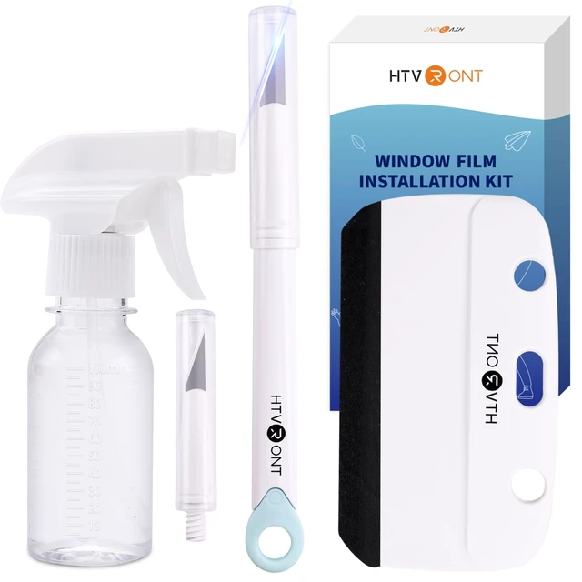 Alt view image 7 of 7 - Window Privacy Film Kit - 4 Pcs Tint Kit for Home Glass & Windows | Scratch-Free & Anti-Slip Grip,Safe Detachable Blade, Bubble-Free Smoothing for Stained Glass Window Film Application