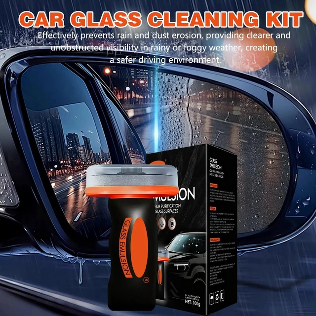 Alt view image 2 of 7 - 2PCS Glass Oil Film Remover for Car,Roll-On Glass Compound with Cleaning Board,Removes Oil Film & Smudges,Universal Anti-Rain Fog BrushOil Film Remover for Car Windshields(100g)