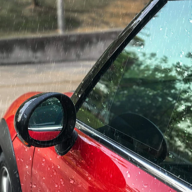 Alt view image 6 of 6 - 8 Pcs Waterproof Mirror Film Anti Fog for Rearview Side Window | HD Nano Coating Protective Sticker, Rainproof for Wet Weather, 4 Oval for Mirrors 4 Square for Windows, Easy Install