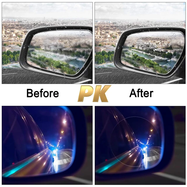 Alt view image 4 of 7 - 12 Pieces Car Rearview Mirror Film | Rainproof, Waterproof, Anti Fog, Nano Coating, for Suv Truck Bus Mirrors and Side Windows