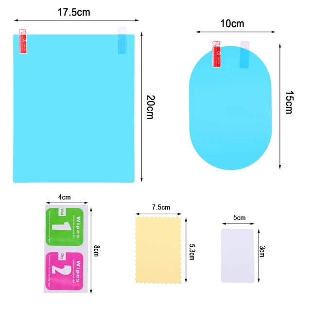 Alt view image 6 of 7 - 12 Pieces Car Rearview Mirror Film | Rainproof, Waterproof, Anti Fog, Nano Coating, for Suv Truck Bus Mirrors and Side Windows