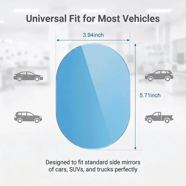Alt view image 2 of 6 - 2 PCS Car Rear View Mirror Waterproof Film, Rainproof Anti-glare Oval Protective Sticker, High-definition Anti-fog Guard, Universal Window Film for SUVs Sedans Trucks (Transparent)
