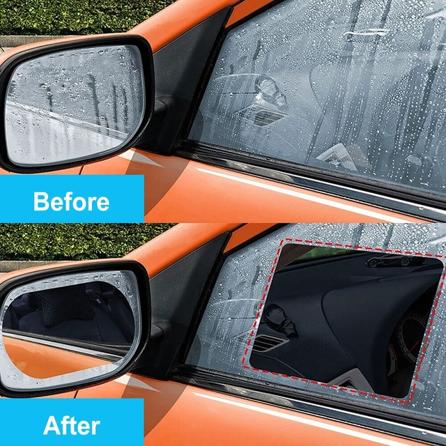 Alt view image 2 of 7 - 4 Pieces Car Side Mirror Rain Guard, Anti Fog Waterproof Nano Film for Rearview Mirror Film, HD Clear Anti Glare Protective Sticker for Side Windows, Universal Fit for Most Cars Trucks SUVs