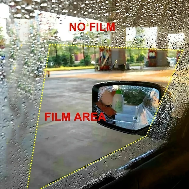 Alt view image 4 of 7 - 4 Pieces Car Side Mirror Rain Guard, Anti Fog Waterproof Nano Film for Rearview Mirror Film, HD Clear Anti Glare Protective Sticker for Side Windows, Universal Fit for Most Cars Trucks SUVs