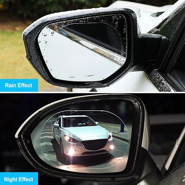 Alt view image 5 of 7 - 4 Pieces Car Side Mirror Rain Guard, Anti Fog Waterproof Nano Film for Rearview Mirror Film, HD Clear Anti Glare Protective Sticker for Side Windows, Universal Fit for Most Cars Trucks SUVs