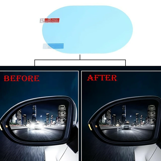 Alt view image 6 of 7 - 4 Pieces Car Side Mirror Rain Guard, Anti Fog Waterproof Nano Film for Rearview Mirror Film, HD Clear Anti Glare Protective Sticker for Side Windows, Universal Fit for Most Cars Trucks SUVs