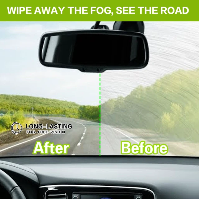 Alt view image 2 of 6 - Glass Anti-Fog Wipes Pre-moistened Quick Antifog Defogger Prevent Fogging on Car Windshield, Mirror, Shower Door, Window, Helmets, Goggles Resealable Bottle Pack - 40 Wipes