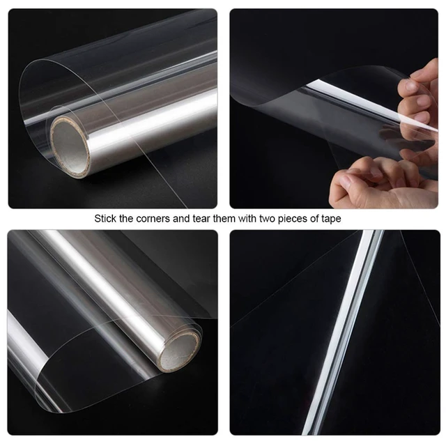 Alt view image 2 of 7 - Clear Security and Safety Window Film Shatterproof Adhesive UV Blocking Explosion-Proof Glass Protective Vinyl for Home and Office, 2mil, 0.05mm, 17.7Inch x 10Feet