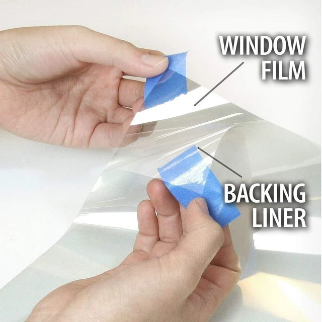 Alt view image 3 of 7 - Clear Security and Safety Window Film Shatterproof Adhesive UV Blocking Explosion-Proof Glass Protective Vinyl for Home and Office, 2mil, 0.05mm, 17.7Inch x 10Feet