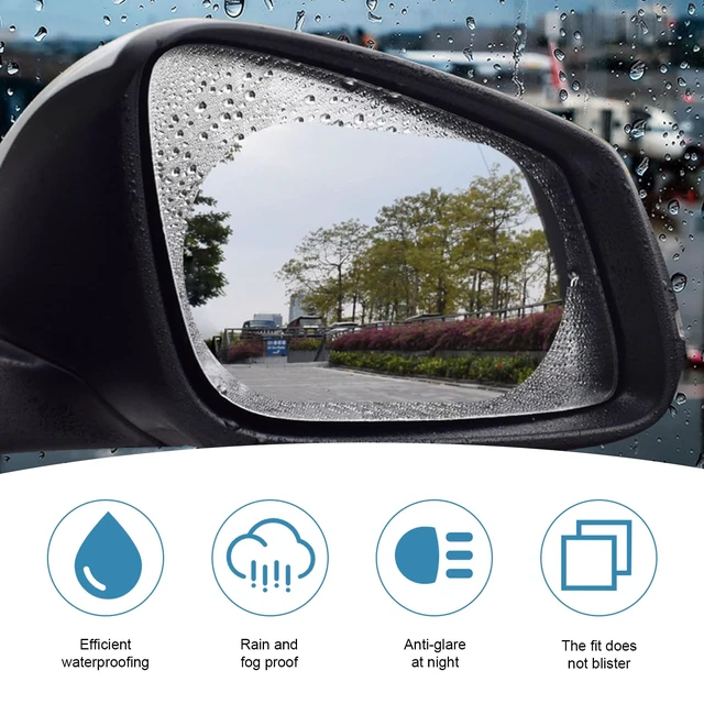 Alt view image 5 of 6 - 2PCS Mirror Window Film, HD Nano Waterproof Rainproof Side Mirror Guard, Anti Fog Glare Rear View Mirror Film, Universal for SUV, Sedan, Truck