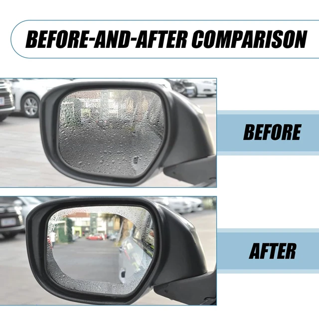 Alt view image 6 of 6 - 2PCS Mirror Window Film, HD Nano Waterproof Rainproof Side Mirror Guard, Anti Fog Glare Rear View Mirror Film, Universal for SUV, Sedan, Truck