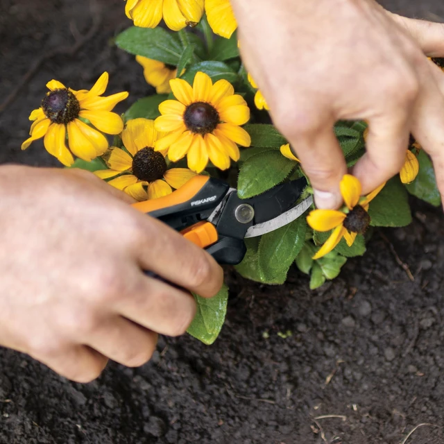 Alt view image 2 of 2 - Floral Bypass Pruning Shears, Garden Clippers for Deadheading | 1/2" Cut Capacity, Ideal for Cutting Flowers, Low-Friction Coated Steel Blades, Stem Stripper and Wire Cutter