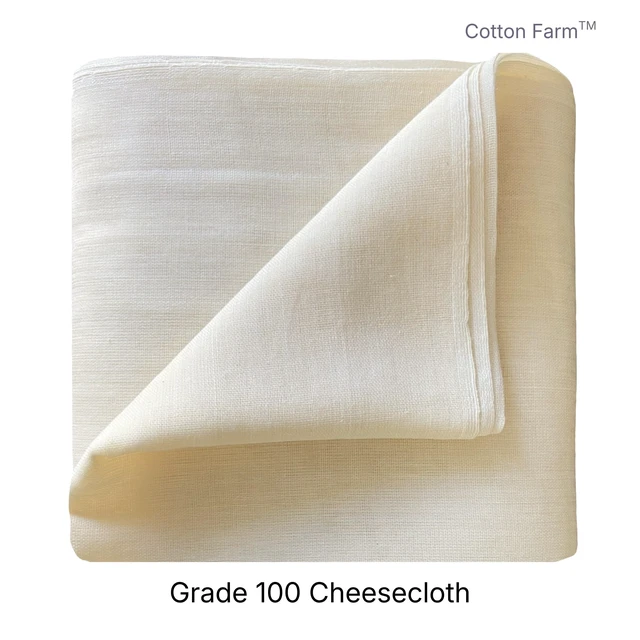 Alt view image 2 of 7 - Grade 100 XL Cheese Cloth for Straining & Cooking; 36x36 Inch; 100% Unbleached Cotton Cheesecloth; Reusable with Finished Edges, Butter Muslin