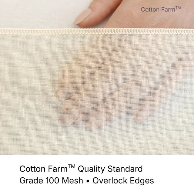 Alt view image 4 of 7 - Grade 100 XL Cheese Cloth for Straining & Cooking; 36x36 Inch; 100% Unbleached Cotton Cheesecloth; Reusable with Finished Edges, Butter Muslin