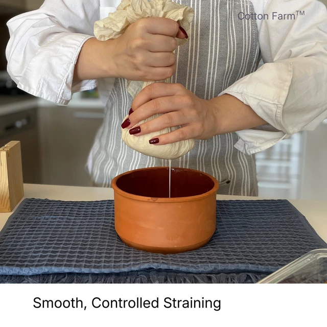 Alt view image 3 of 7 - Grade 100 XL Cheese Cloth for Straining & Cooking; 36x36 Inch; 100% Unbleached Cotton Cheesecloth; Reusable with Finished Edges, Butter Muslin