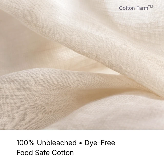 Alt view image 5 of 7 - Grade 100 XL Cheese Cloth for Straining & Cooking; 36x36 Inch; 100% Unbleached Cotton Cheesecloth; Reusable with Finished Edges, Butter Muslin