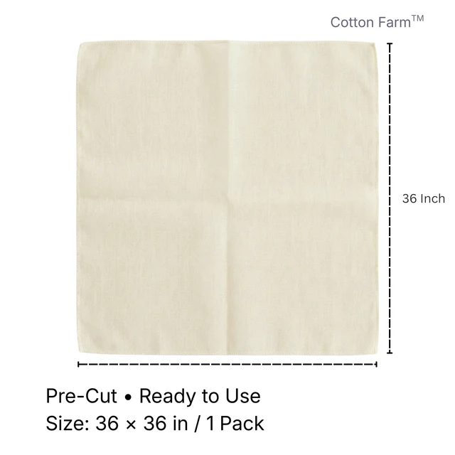 Alt view image 7 of 7 - Grade 100 XL Cheese Cloth for Straining & Cooking; 36x36 Inch; 100% Unbleached Cotton Cheesecloth; Reusable with Finished Edges, Butter Muslin