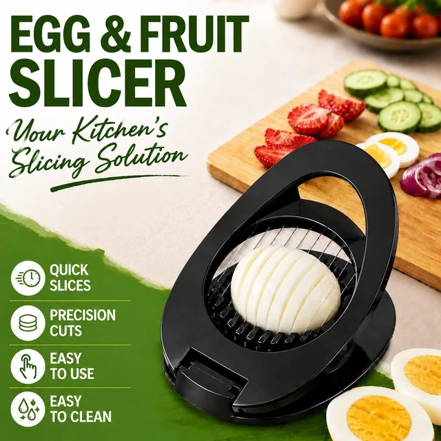 Alt view image 4 of 7 - Stainless Steel Wire Egg Cutter, Hard Boiled Egg Slicing Gadget, Egg Salad Making Tool, Versatile Kitchen Accessory for Eggs, Avocado, Strawberry, Kiwi Fruit