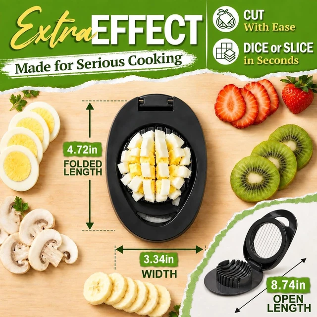 Alt view image 6 of 7 - Stainless Steel Wire Egg Cutter, Hard Boiled Egg Slicing Gadget, Egg Salad Making Tool, Versatile Kitchen Accessory for Eggs, Avocado, Strawberry, Kiwi Fruit