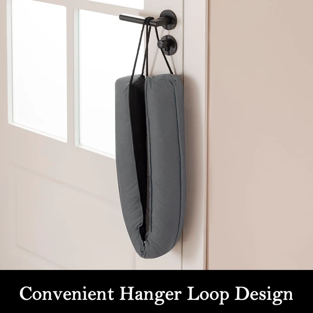Alt view image 6 of 7 - Door Draft Stopper, Removable Washable Cover, 38", Gray | Weighted Gap Filler, Blocks Hot and Cold Air, All-Season Seal, Easy Install, Noise & Wind Blocker, Home Essentials