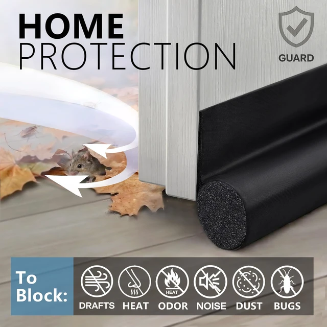 Alt view image 2 of 7 - Door Draft Stopper 36 Inch Under Door Draft Blocker Door Sweep for Bottom of Door Reduce Cold Air, Soundproof, Light, Odor, Weather Stripping Door Seal Strip Fit for Interior/Exterior