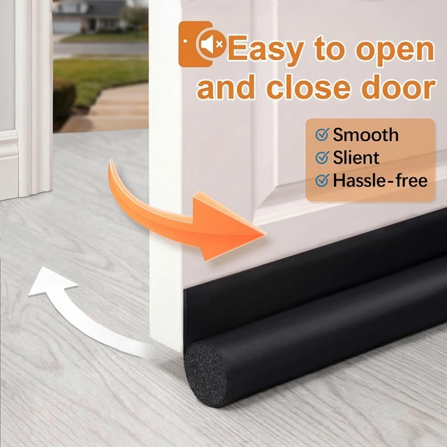 Alt view image 5 of 7 - Door Draft Stopper 36 Inch Under Door Draft Blocker Door Sweep for Bottom of Door Reduce Cold Air, Soundproof, Light, Odor, Weather Stripping Door Seal Strip Fit for Interior/Exterior