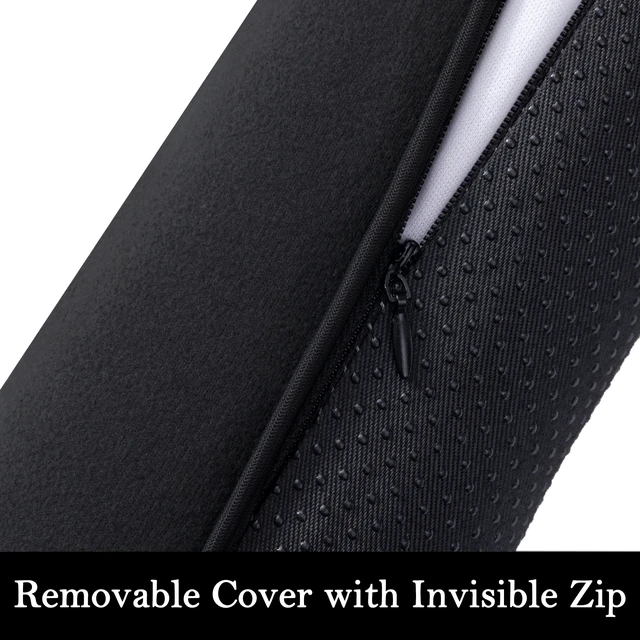 Alt view image 3 of 7 - Door Draft Stopper with Removable Washable Cover, 38", Black | Weighted Gap Filler, Blocks Hot and Cold Air, All-Season Seal, Easy Install, Noise & Wind Blocker, Home Essentials