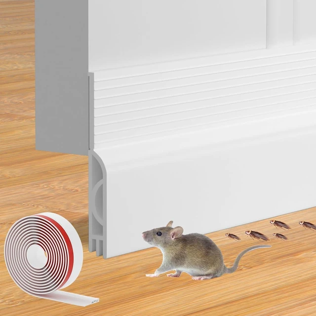 Main image of Door Draft Stopper for Bottom of Door, Adjustable Weather Stripping Door Seal for Cold Insulation, Under Door Sweep for Exterior & Interior Doors, Door Bottom Seal Blocker Noise (39inch,White)