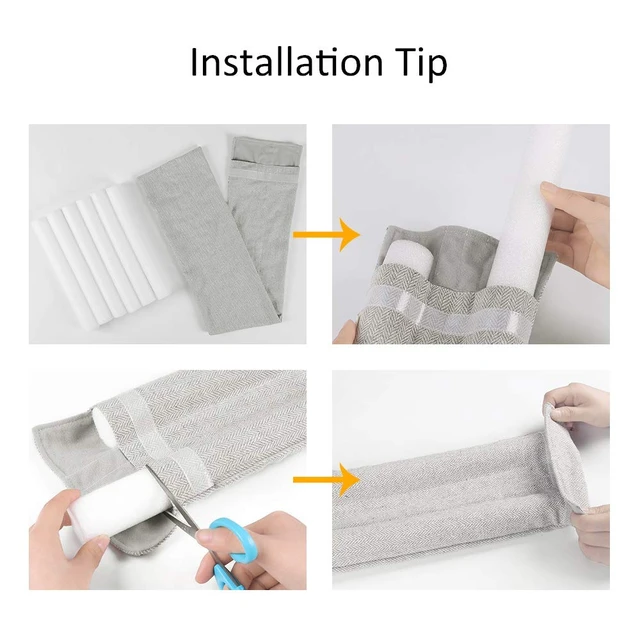 Alt view image 4 of 6 - 36 Inch Under Door Stopper, Door Noise Blocker | Double Sided Door Stopper, Machine-Washable