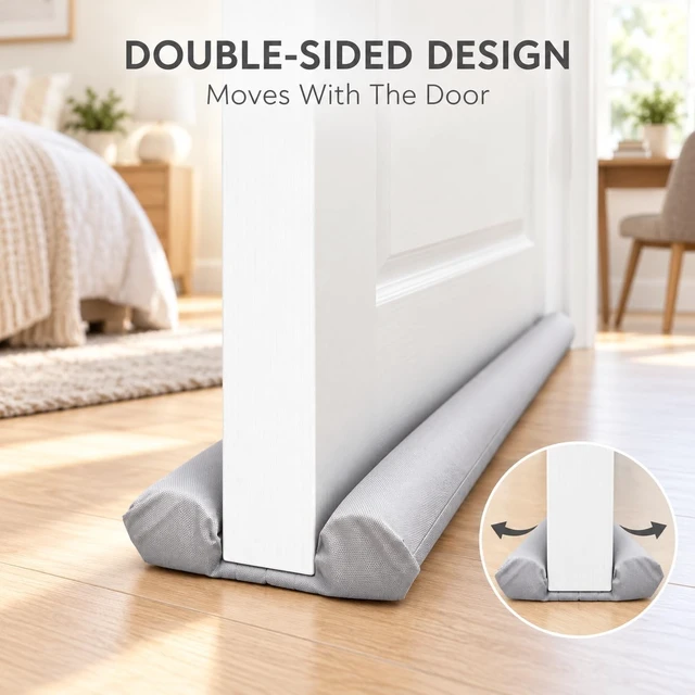 Alt view image 6 of 6 - Door Draft Stopper, Under Door Seal Strip & Draft Blocker, Cut to Fit 36 in