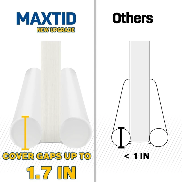 Alt view image 3 of 7 - Under Door Draft Stopper 36", Adjustable 30" -36", Large Front Doors | Cold Air Blocker, Seal Gap, Bottom of Doors, Weather Stripping, Noise Blocker, Interior Door Sweep, Soundproof Accessories