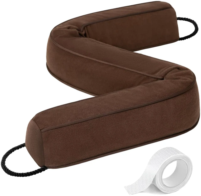 Main image of 38 Weighted Under Door Draft Stopper, 2.2lb Door Wind Blocker | Fits 3 Large Gap, Block Air Draft from Bottom Door, Fits Front Door, Bedroom Door, Interior Door, Easy to Install, Brown
