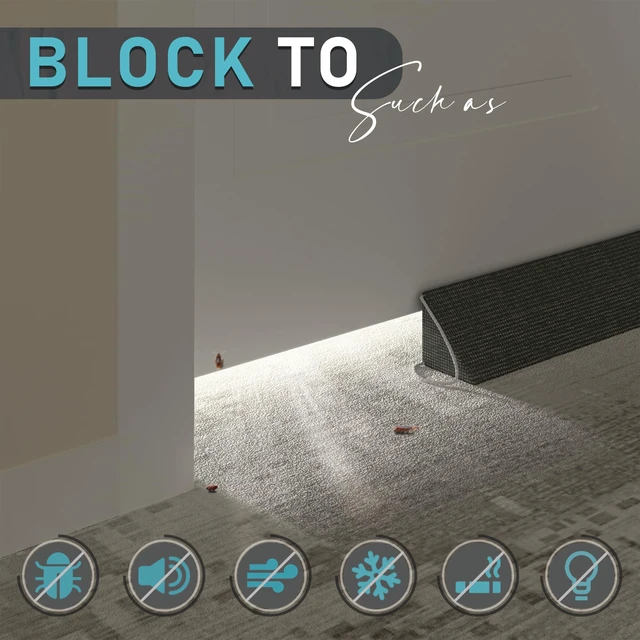 Alt view image 4 of 7 - Triangle Door Draft Stopper35.4" New Weighted Under Door Draft Blocker Bottom Door Seal Noise&AirInterior Sound Proof Door Snake Draft Insulation Stopper | Cool in Summer&Warm in WinterBrown