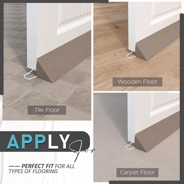 Alt view image 7 of 7 - Triangle Door Draft Stopper35.4" New Weighted Under Door Draft Blocker Bottom Door Seal Noise&AirInterior Sound Proof Door Snake Draft Insulation Stopper | Cool in Summer&Warm in WinterBrown