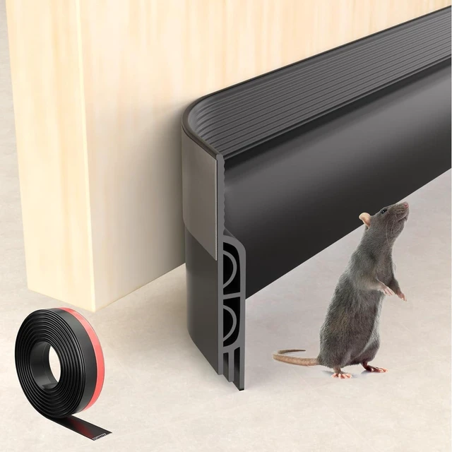 Main image of 39" Black Under Door Draft Stopper Interior for 0-1 Gap,Silicone | Bottom Door Sweep Sound Proofing,Soundproofing Noise Blocker,Gap Filler Soundproof Seal Strip