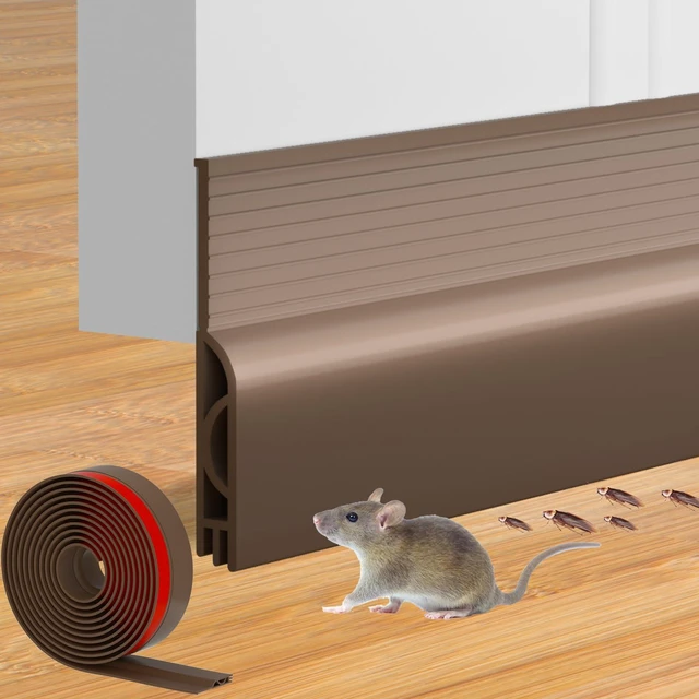 Main image of Door Draft Stopper for Bottom of Door, Adjustable Weather Stripping Door Seal for Cold Insulation, Under Door Sweep for Exterior & Interior Doors, Door Bottom Seal Blocker Noise (39inch,Brown)