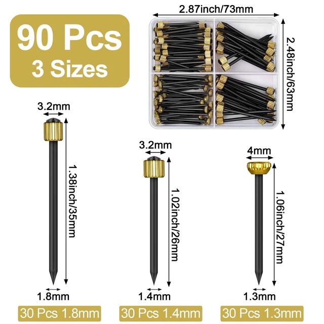 Alt view image 4 of 7 - 90PCS Picture Hanging Nails, 3 Sizes Wall Decorative Nails for Hanging Pictures Frame Kit Hanging Hardware Tool Hangers for Claw Drywall Nails (Small Medium Large Nails)