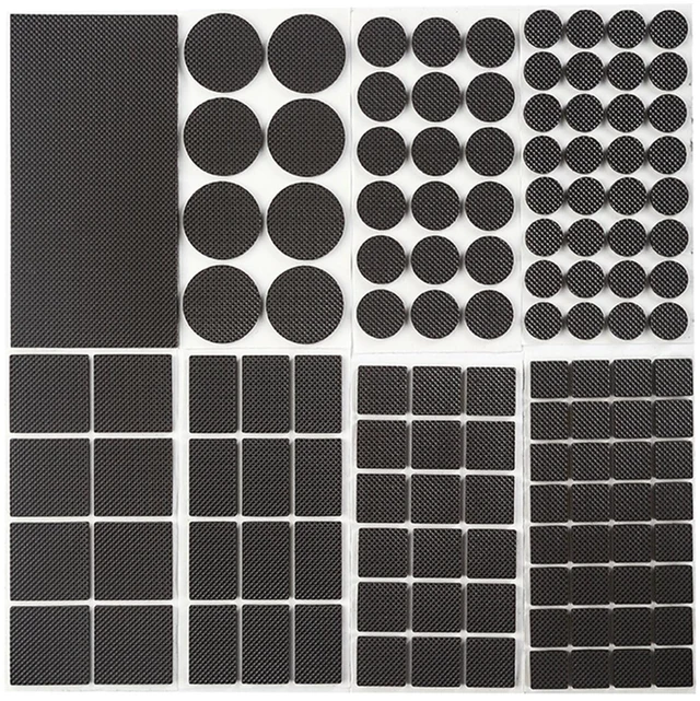Main image of Non Slip Furniture Pads - Round, Square, Rectangle, Premium 129 Pieces Furniture Grippers Chair Leg Pads Self Adhesive Rubber Chair Feet- Anti Scratches Furniture Pads for Hardwood Floors
