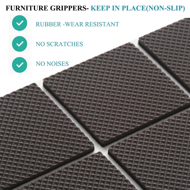 Alt view image 4 of 7 - Non Slip Furniture Pads - Round, Square, Rectangle, Premium 129 Pieces Furniture Grippers Chair Leg Pads Self Adhesive Rubber Chair Feet- Anti Scratches Furniture Pads for Hardwood Floors