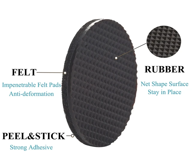 Alt view image 3 of 7 - Non Slip Furniture Pads - Round, Square, Rectangle, Premium 129 Pieces Furniture Grippers Chair Leg Pads Self Adhesive Rubber Chair Feet- Anti Scratches Furniture Pads for Hardwood Floors