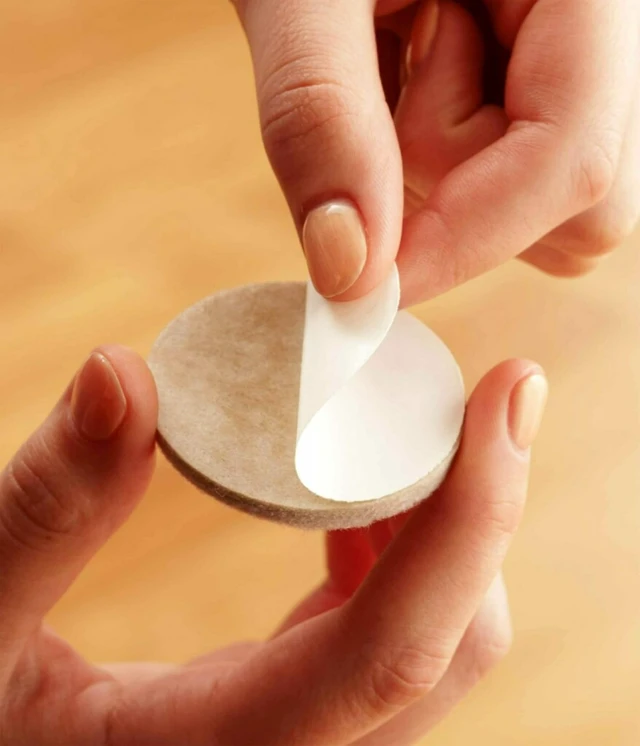 Alt view image 3 of 7 - Felt Pads, Felt Furniture Pads for Protecting Hardwood Floors, Round, 1 in. Diameter, Beige, 16 Pads