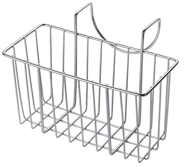 Main image of Sponge Holder for Kitchen Sink, Stainless Steel | Movable Brush Holder, Dish Cloth Hanger, Hanging Caddy, Hooked Sink Caddy, Sinks Basket