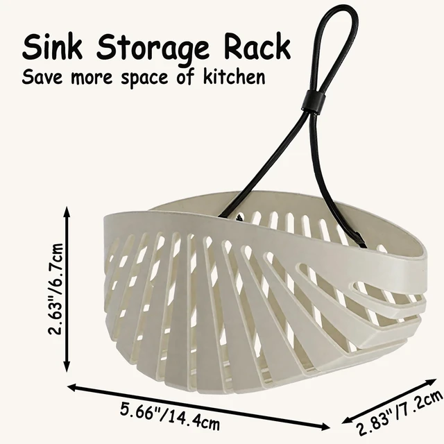Alt view image 2 of 7 - Dish Sponge Holder for Kitchen Sink Suction,Kitchen Sink Caddy Organizer | Hangable Dish Sponge Holder