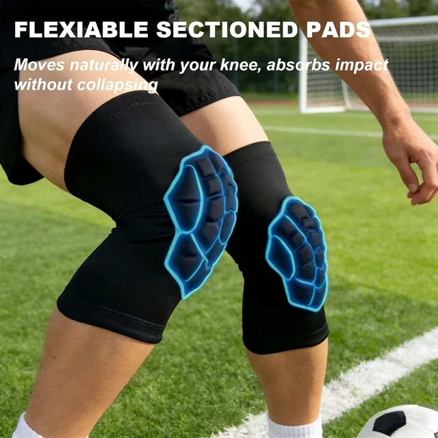 Alt view image 2 of 6 - Knee Pads for Volleyball Wrestling Men Women, Breathable Flexible, Black M | Lightweight Thin Fabric, Full Knee Protective Gear, Soft Padded Knee Sleeve for Dancing, Biking, Yard, Home Work, for Adult